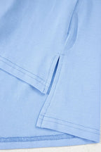 Loose Half Sleeve Hi Low Hem T Shirt (7)