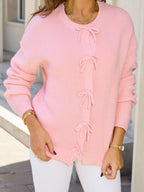 Ribbed Knit Bow-tie Cardigan (3)