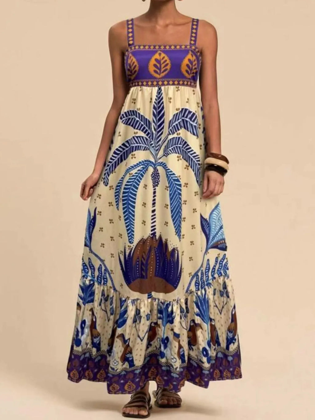 Tropical Print Maxi Cami Dress (11)