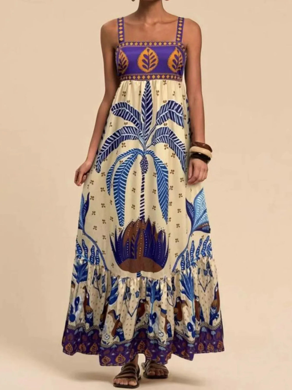 Tropical Print Maxi Cami Dress (11)