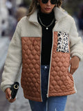 Leopard Block Zip-up Jacket