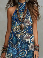 Printed Sleeveless Maxi Dress (2)