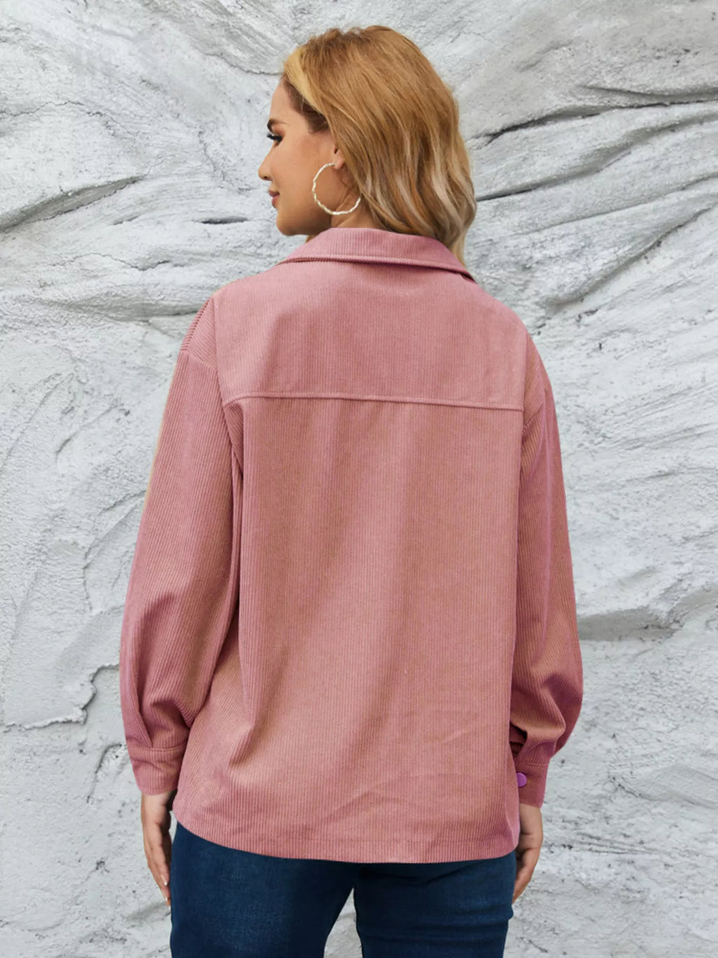 Casual Corduroy Button-down Jacket (21)