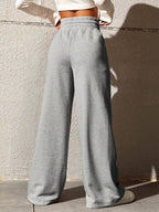 Wide Leg Drawstring Waist Pants (2)