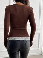 Lace Detail Long Sleeve Ribbed Top (23)