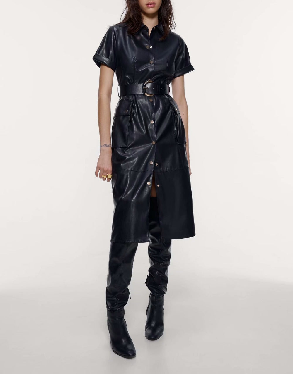 Pu Faux Leather Dress photo 7