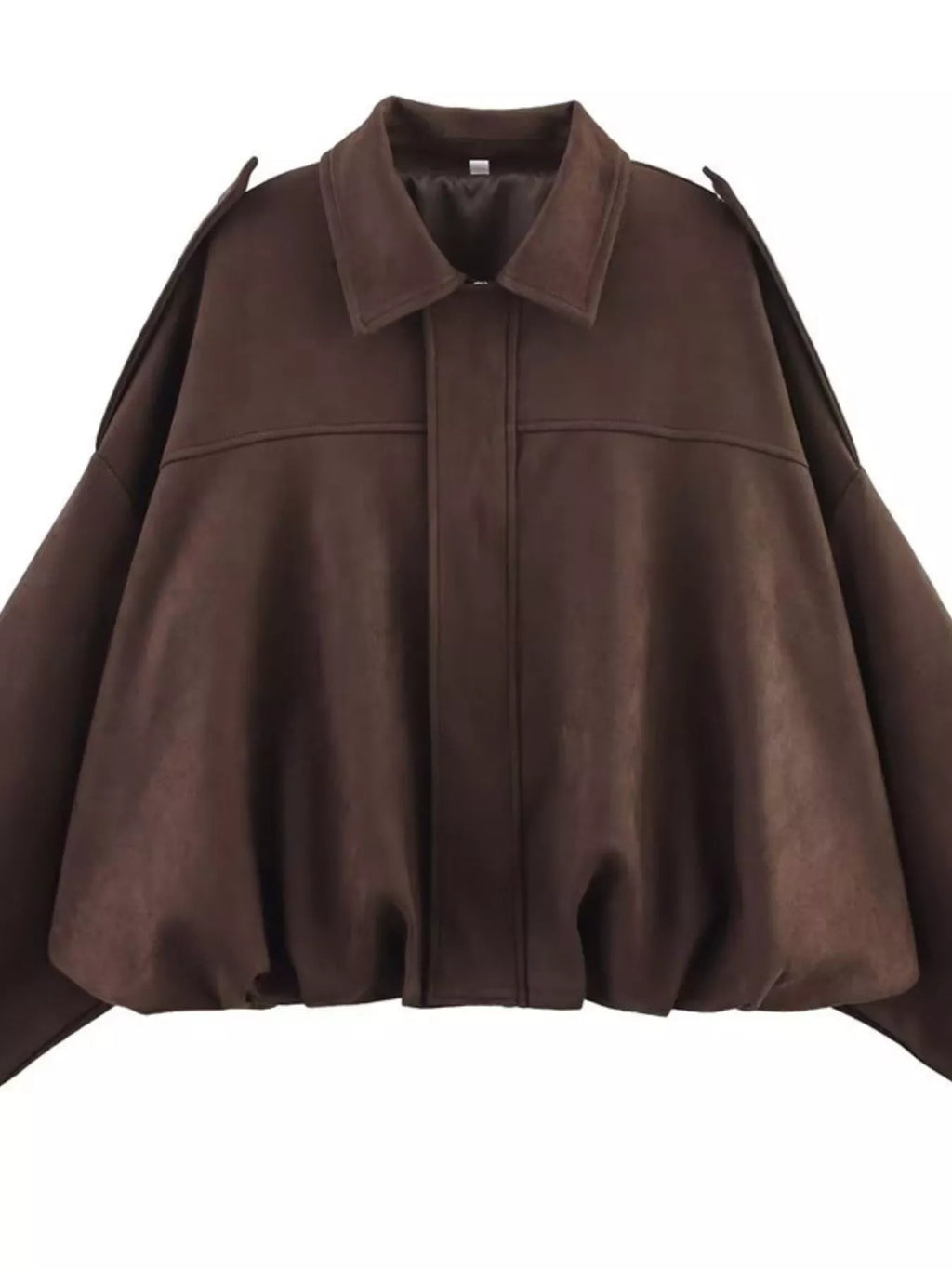 Collared Neck Dropped Shoulder Jacket (15)