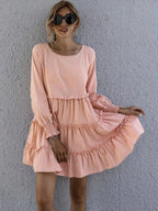 Ruffle Tiered Long Sleeve Mini Dress (14)