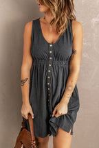 Sleeveless Button Down Mini Magic Dress (5)