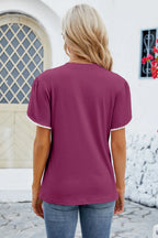 Round Neck Petal Sleeve T-shirt (25)