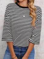 Striped Back Bow Tie T-shirt (9)