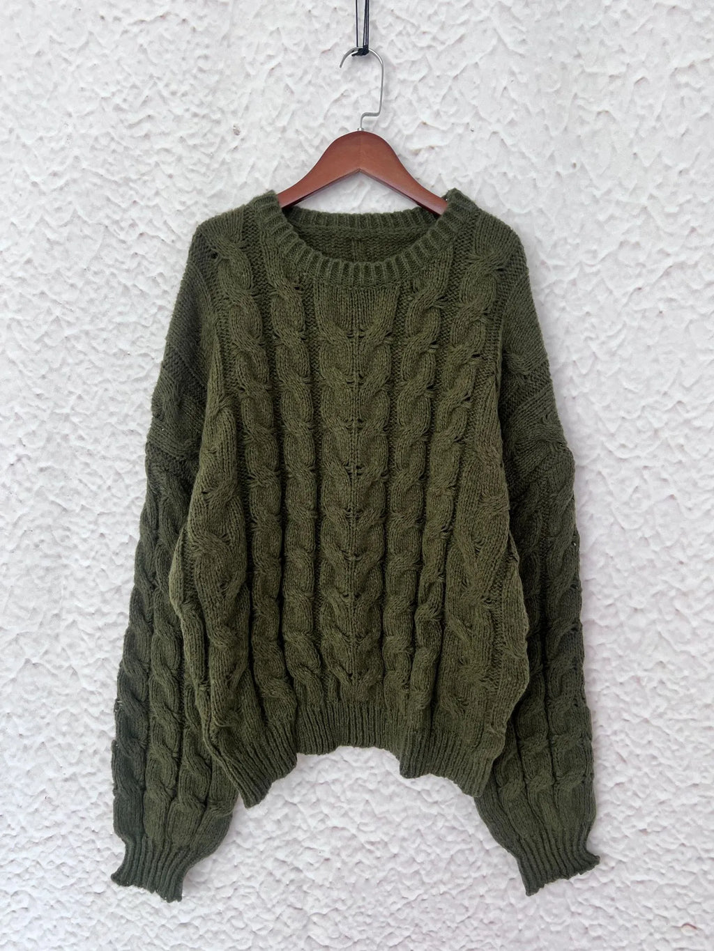 Cable Knit Long Sleeve Sweater (20)