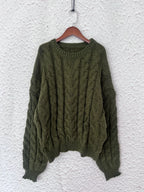 Cable Knit Long Sleeve Sweater (20)