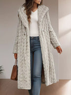 Cozy Hooded Button Up Longline Outerwear (9)