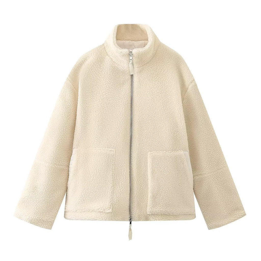 Lamb Wool Turtleneck Woolen Coat photo 12