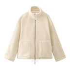 Lamb Wool Turtleneck Woolen Coat photo 12