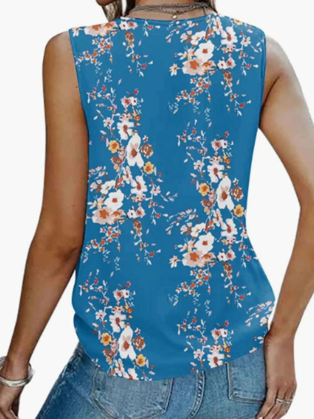Printed V-neck Tank (17)