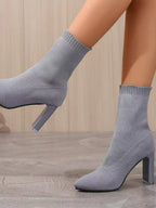 Point Toe Block Heel Boots (2)