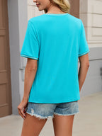 Contrast Trim Short Sleeve T-shirt (17)