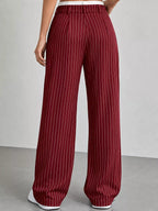 Striped Wide-leg Pants (3)