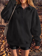 Button Detail Dropped Shoulder Sweatshirt (7)