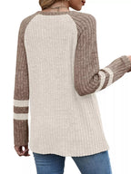 Ribbed Knit Raglan Long Sleeve T-shirt (3)