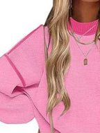 Round Neck Dropped Shoulder Sweater (8)