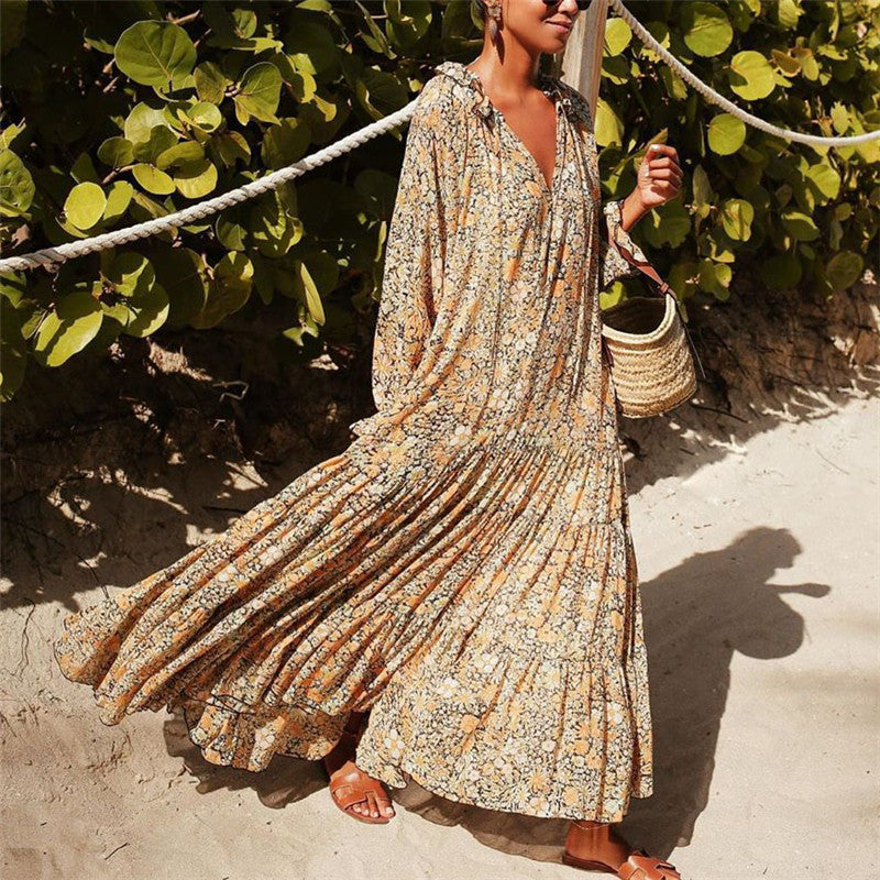 V-neck Print Dress photo 1