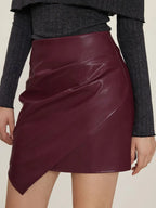 Ruched Mini Skirt Zipper (7)