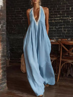 Full Size Halter Neck Lace Trim Wide Leg Jumpsuit Plus (9)