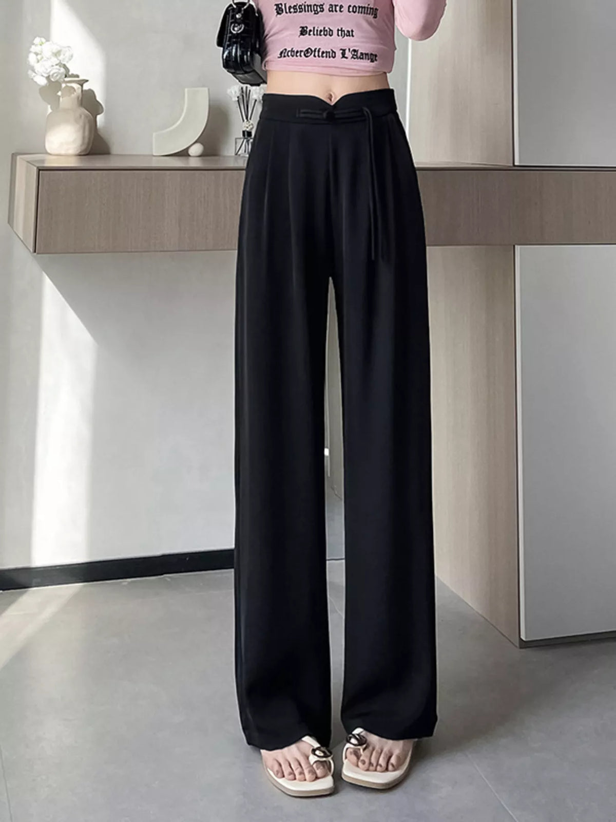 High-waisted Wide-leg Pants