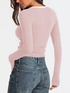 Scoop Neck Long Sleeve T-shirt (16)