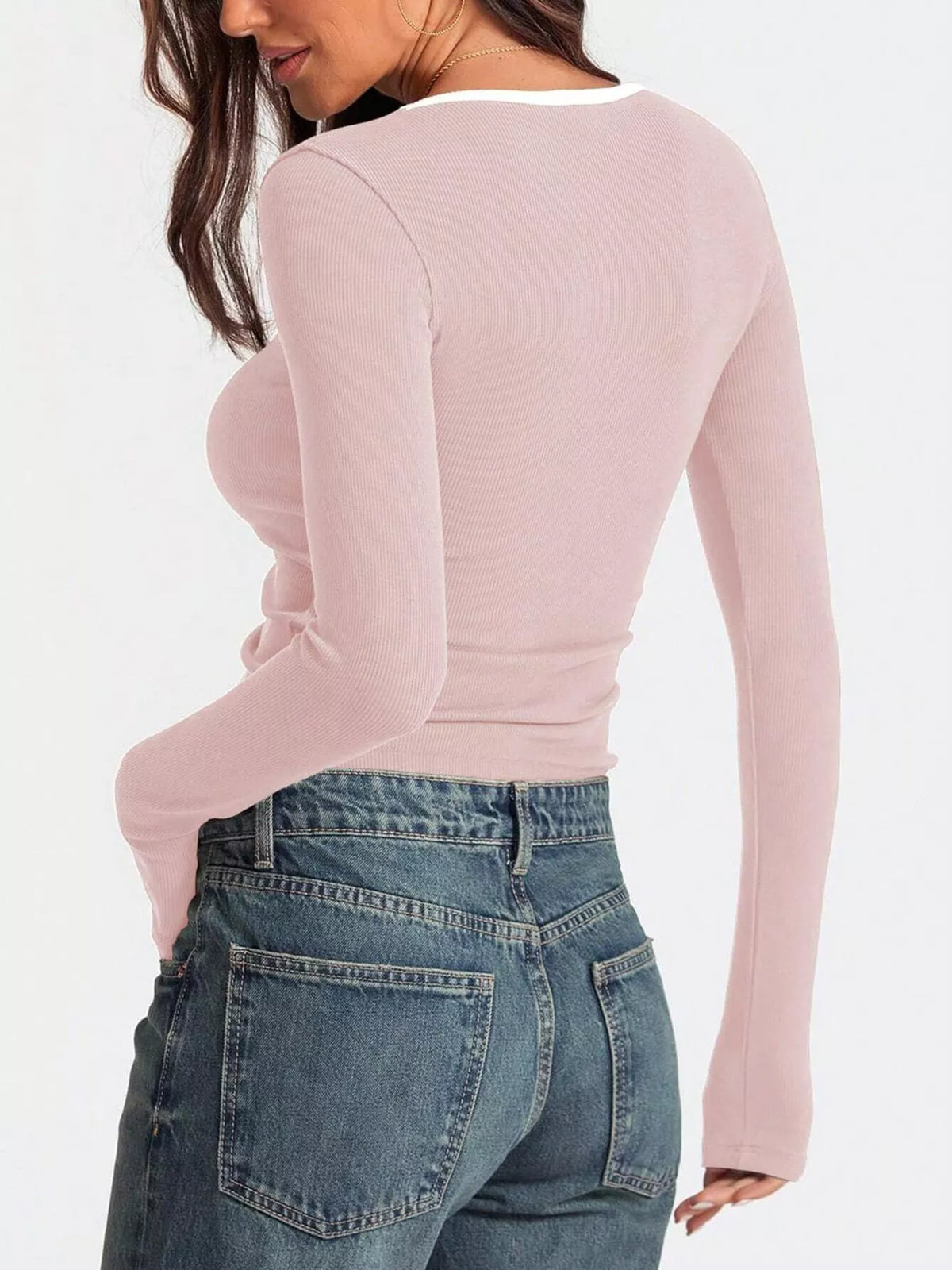Scoop Neck Long Sleeve T-shirt (16)