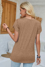 V-neck Petal Sleeve T-shirt (24)