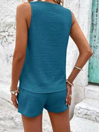 V-neck Tank Top Shorts Set (9)