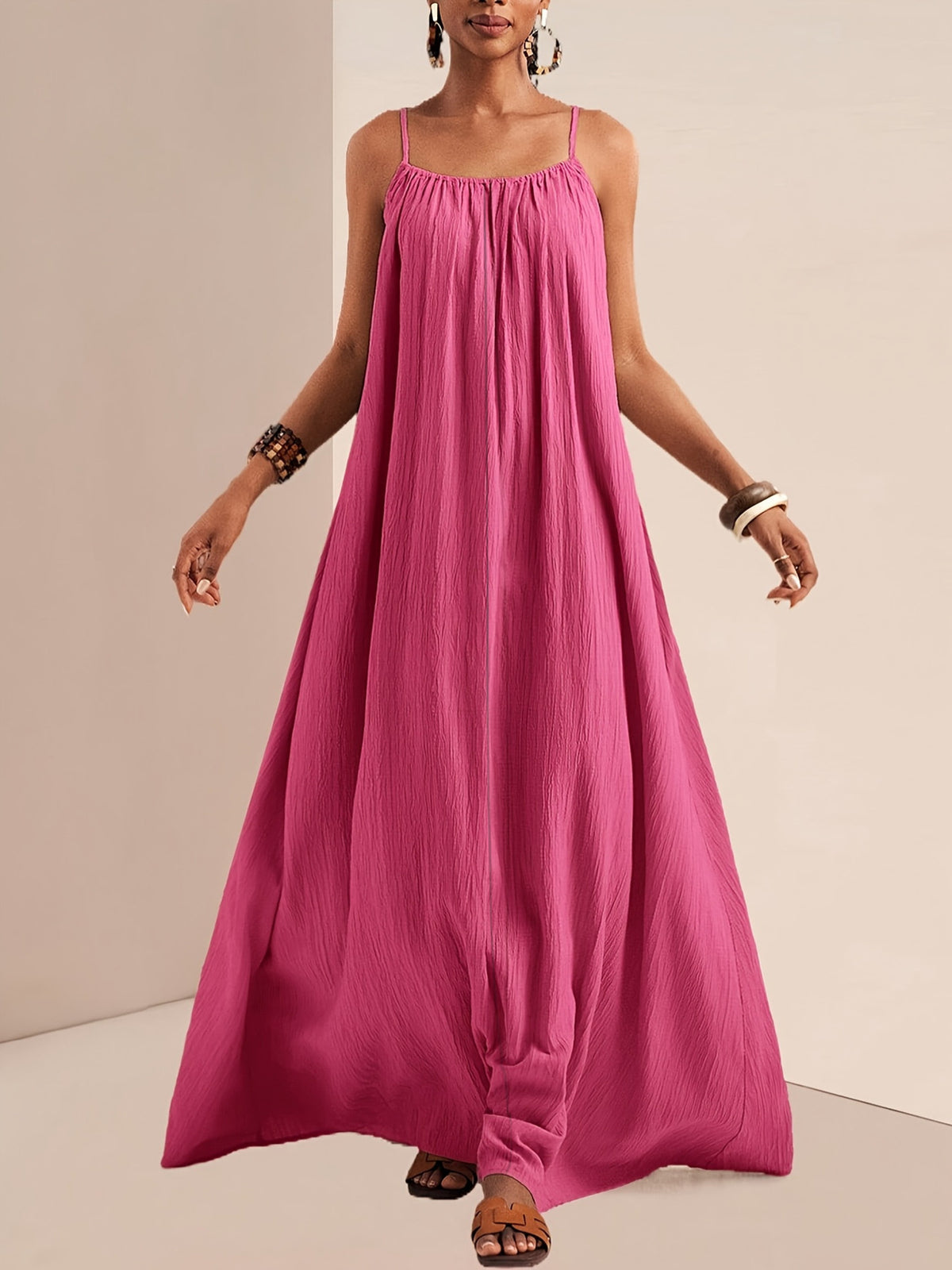 Spaghetti Strap Flowy Maxi Dress (10)