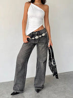 Asymmetrical One-shoulder Slim Fit Cami (10)