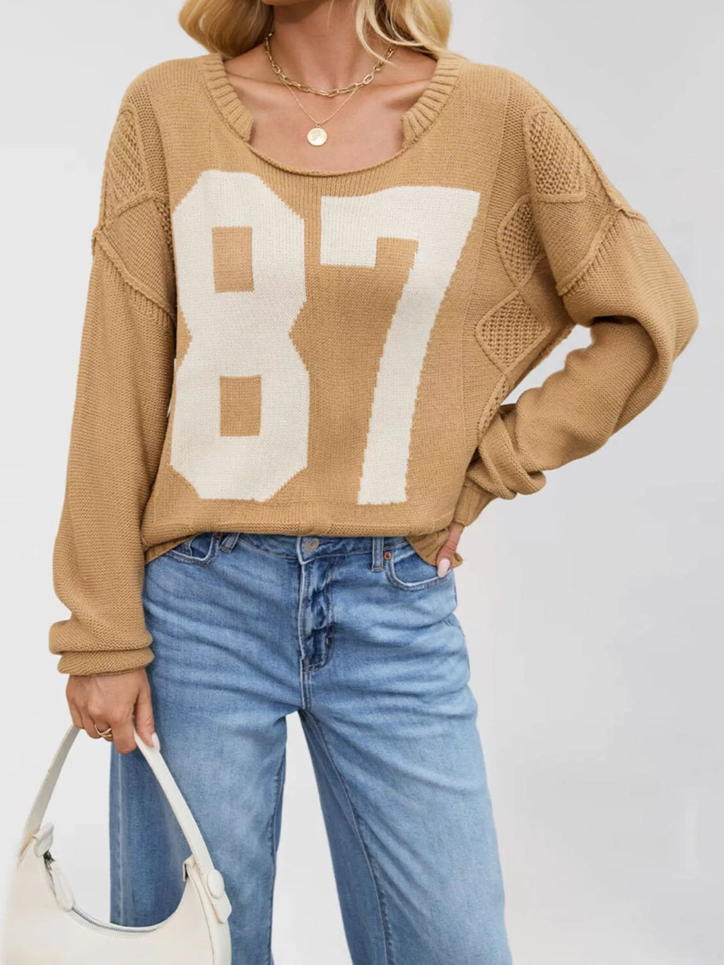 87 Number Cable-knit Sweater (4)