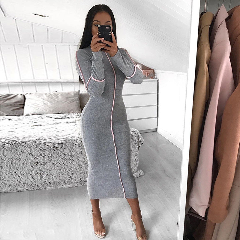 High Neck Long Sleeve Dress photo 1