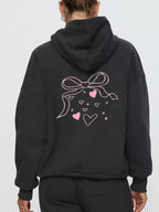 Bow Heart Dropped Shoulder Hoodie Pants Set (4)