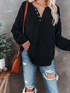 Buttoned Drop Shoulder Top (8)