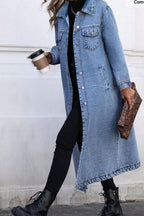 Longline Button-front Denim Jacket (4)
