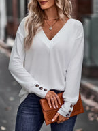V-neck Long Sleeve T-shirt
