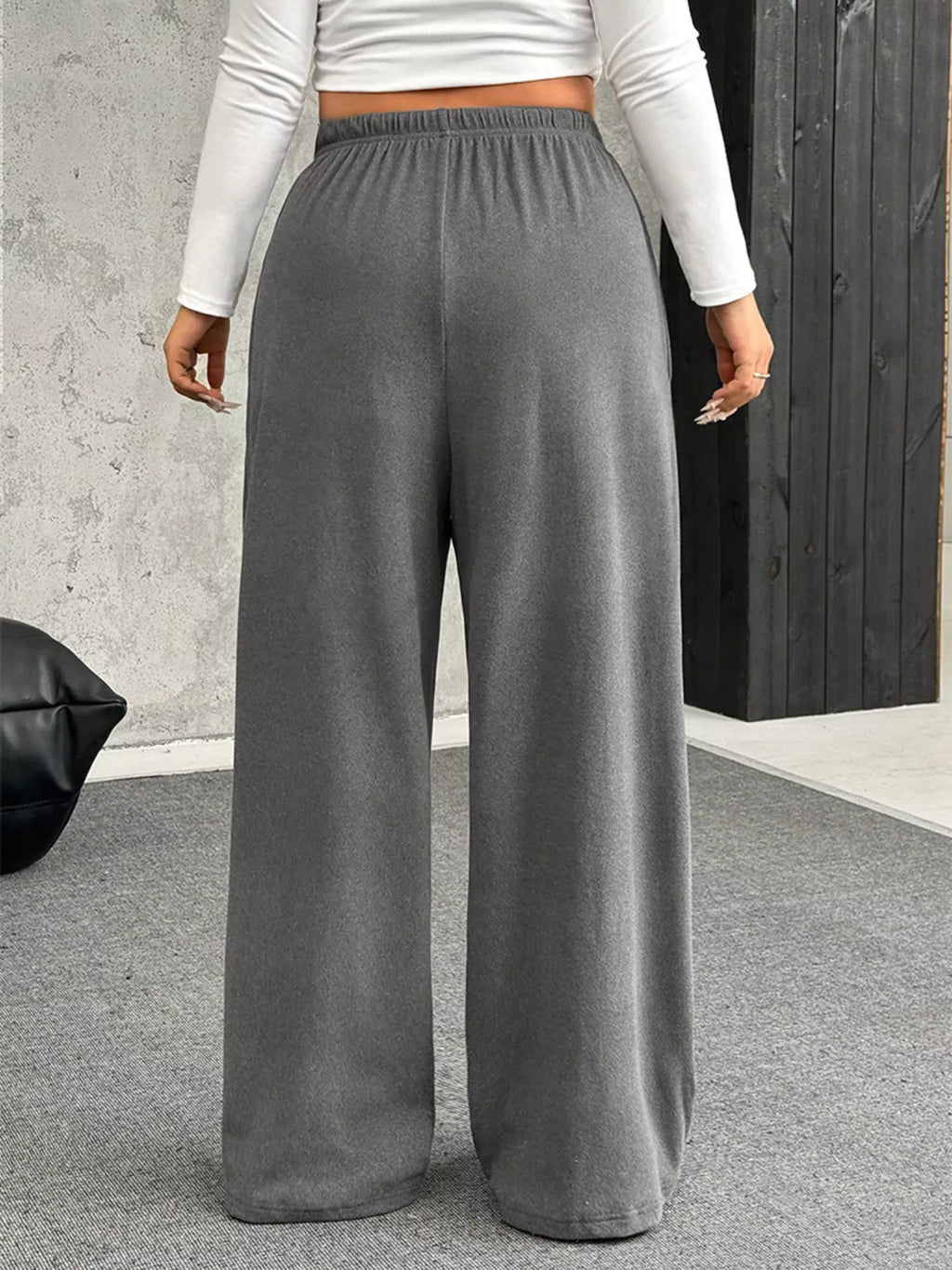 Full Size Drawstring Wide Leg Pants Plus (8)