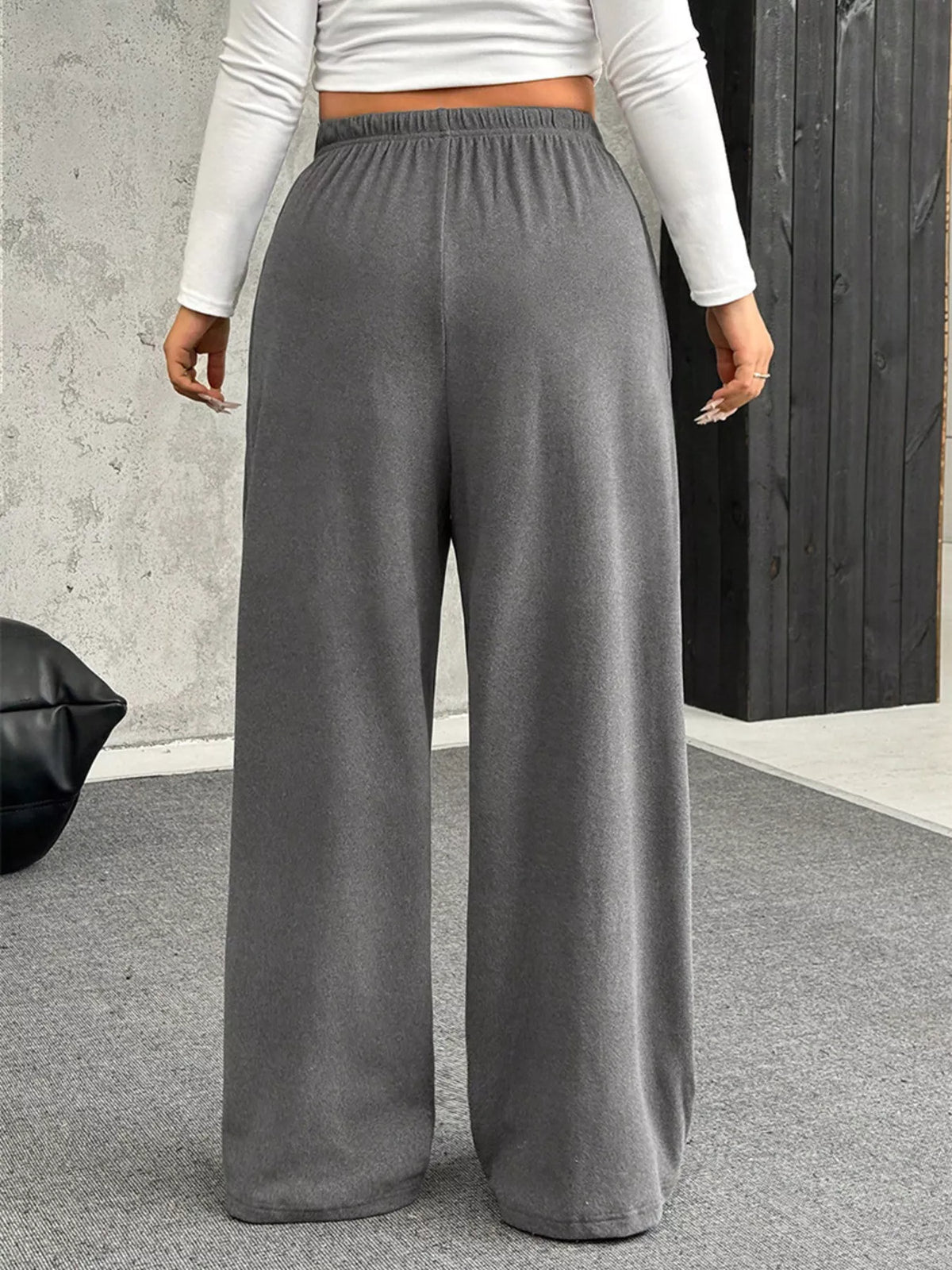 Full Size Drawstring Wide Leg Pants Plus (8)