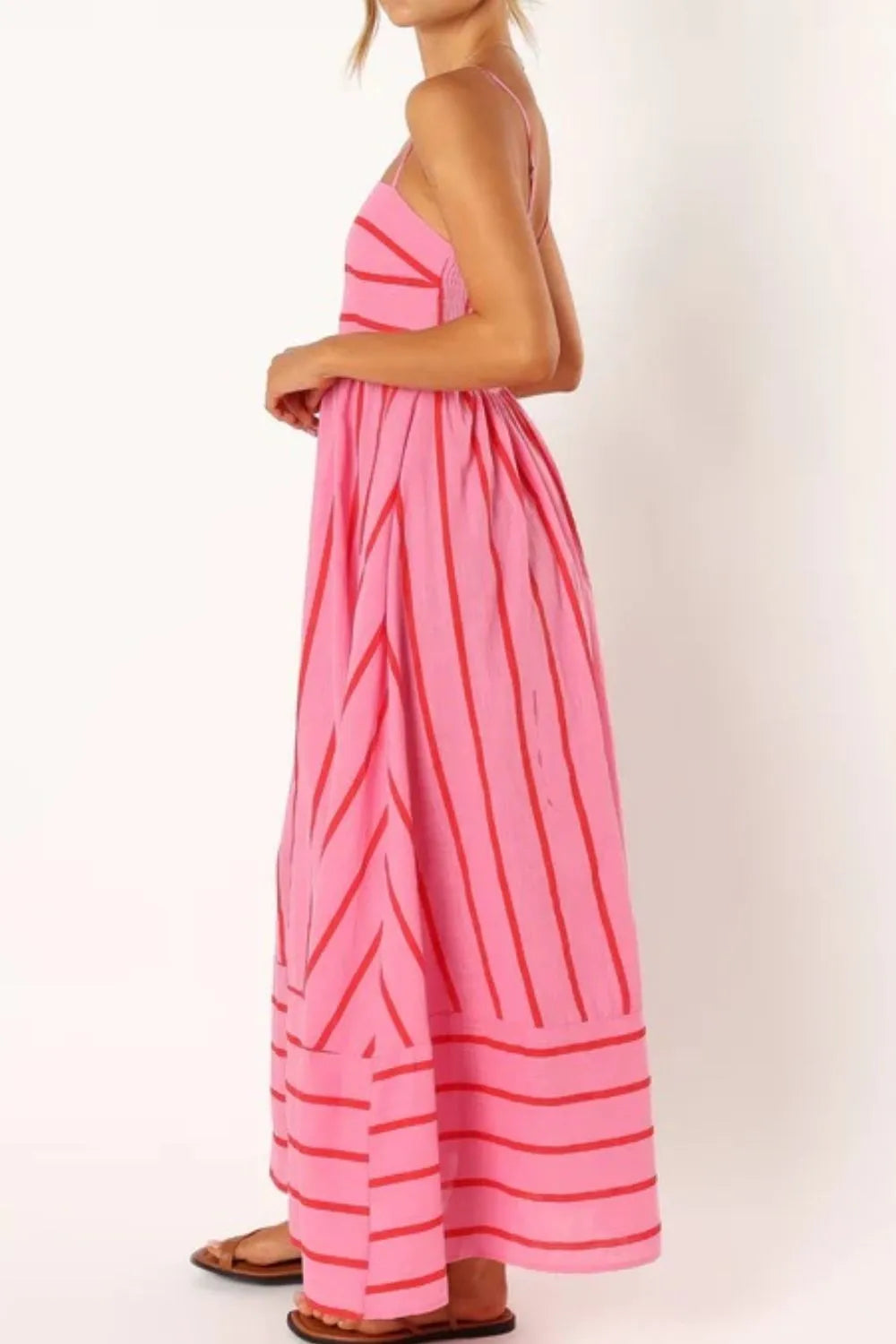 Striped Square Neck Cami Dress (8)