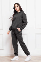 Drop Shoulder Long Sleeve Hoodie Pants Set (29)