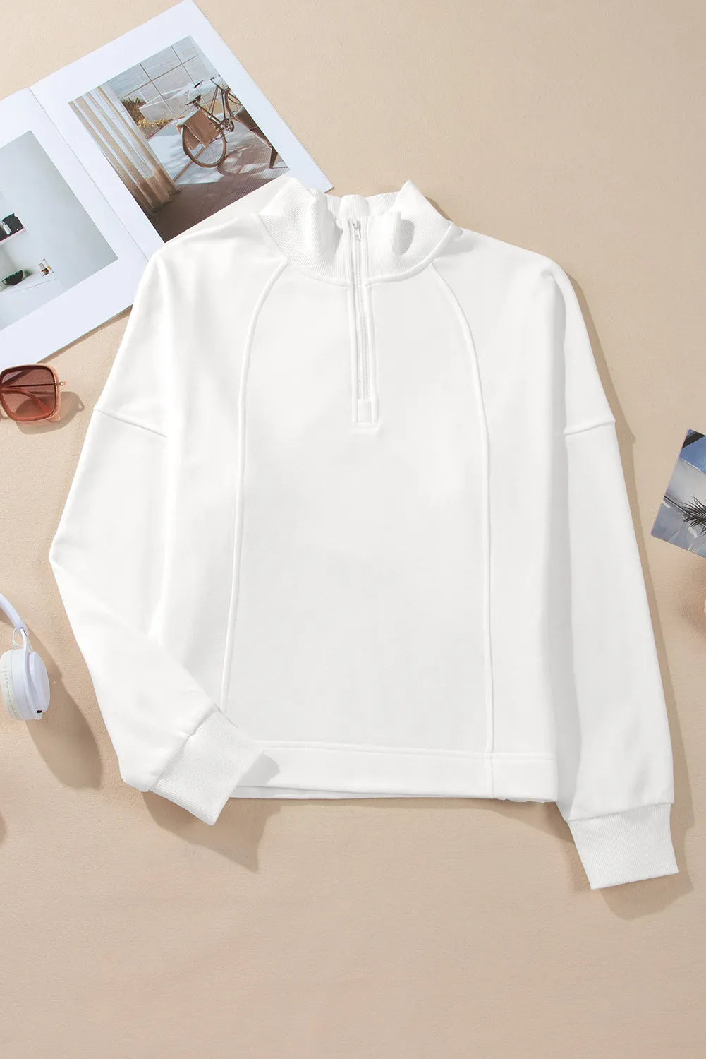 Half Zip Long Sleeve Sweatshirt (2)