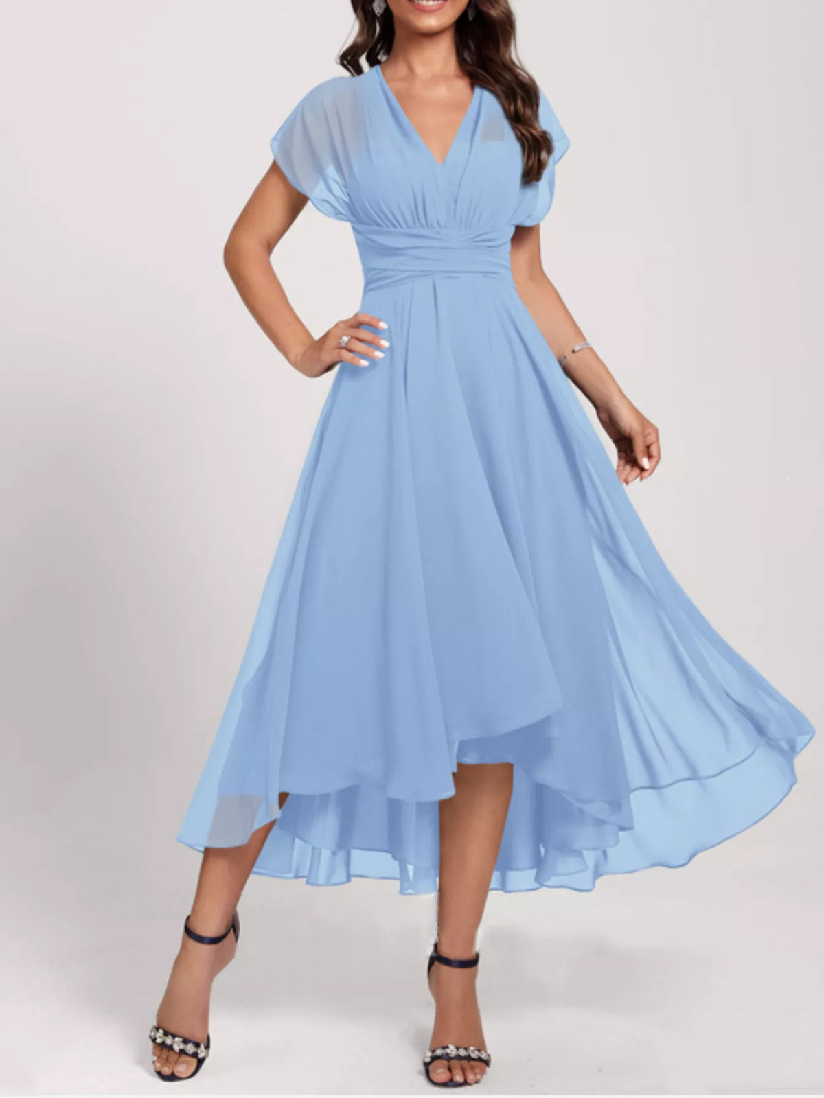 Ruched A-line Midi Dress (14)