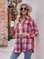 Plaid Button-down Long Sleeve Shirt (4)